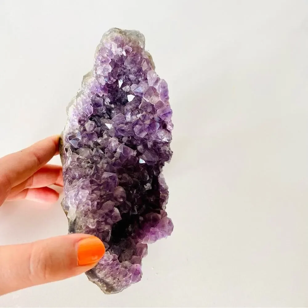 Purple Rough Raw Crystal 4” Amethyst Stone Accent Decor Zen Gemstone Yoga